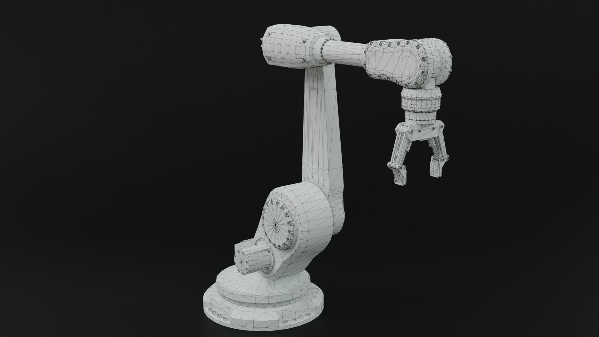 Industrial robot arm clean lowpoly Low-poly 3D model_13