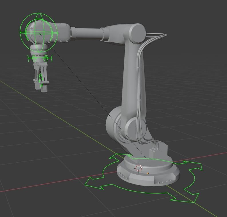 Industrial robot arm clean lowpoly Low-poly 3D model_18