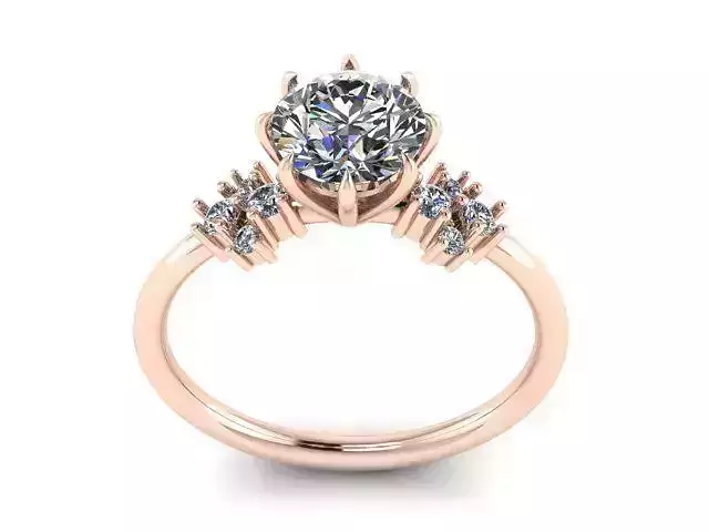diamond2 oval diamond engagement ring in rose gold