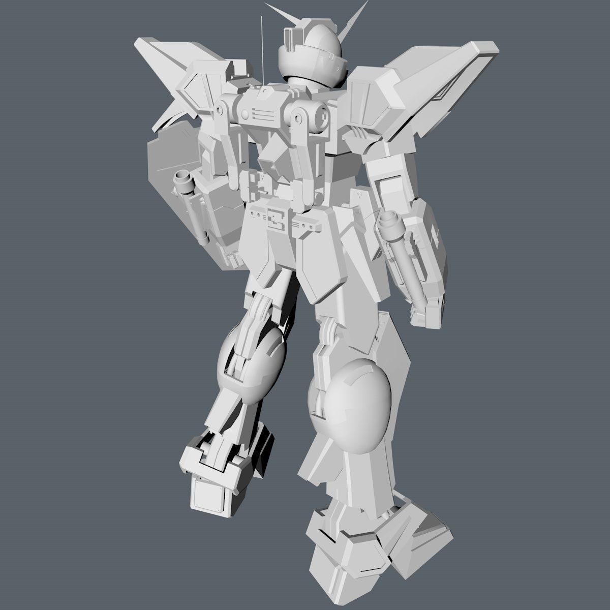 Gundam RX Low-poly 3D model_17