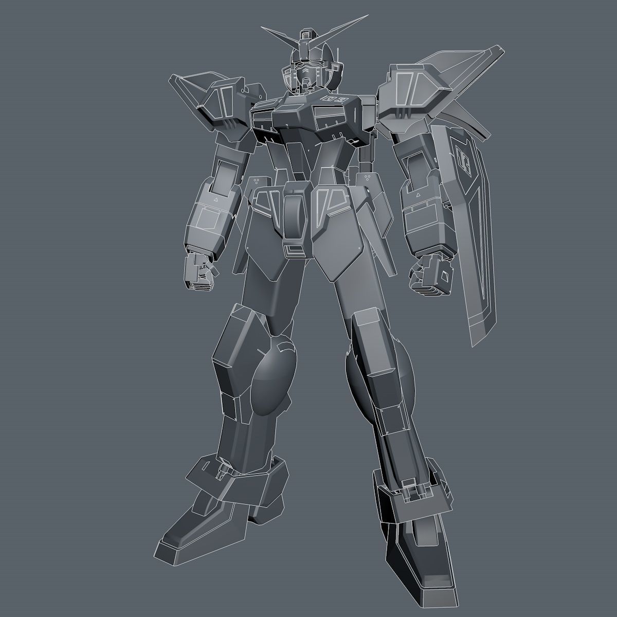 Gundam RX Low-poly 3D model_18