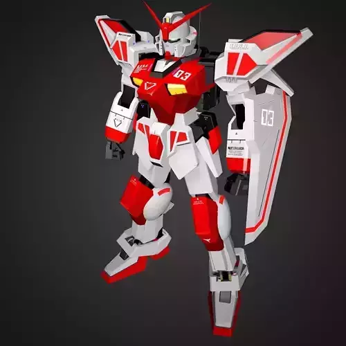 Gundam RX Low-poly 3D model