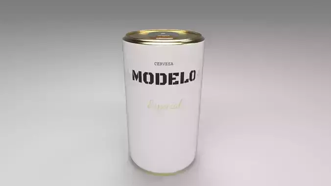 Modelo can of modello Low-poly 3D model