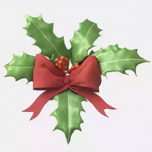 Christmas holly 3D model