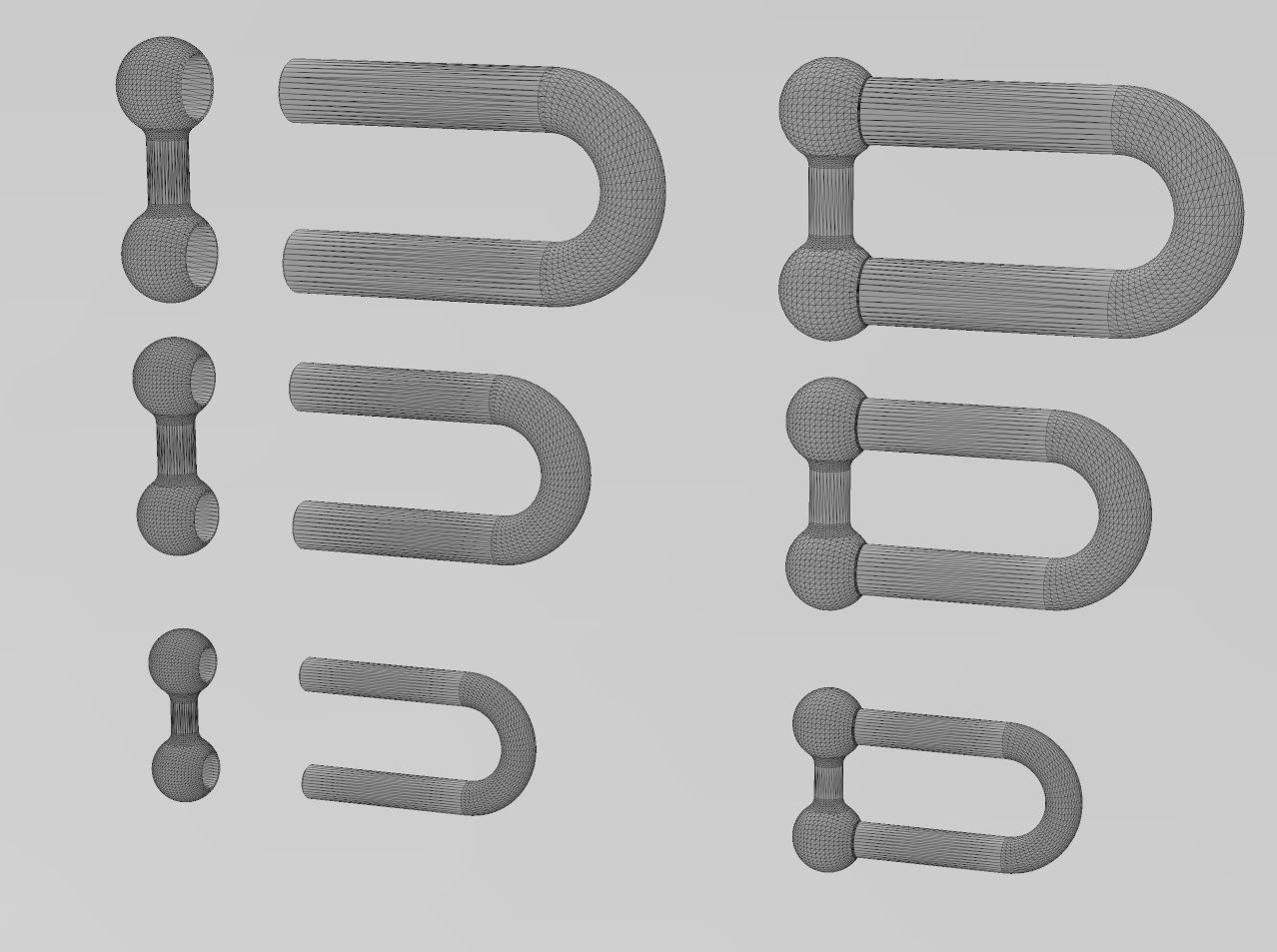 Hardware chain links for bracelete pendants and necklace 3D print model_19