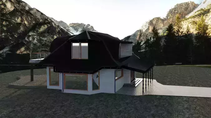 House in mountains