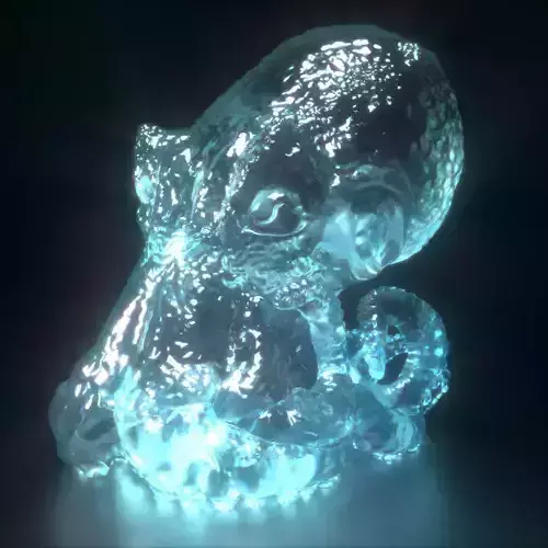 Octopus 3d Print glowing 3D print model