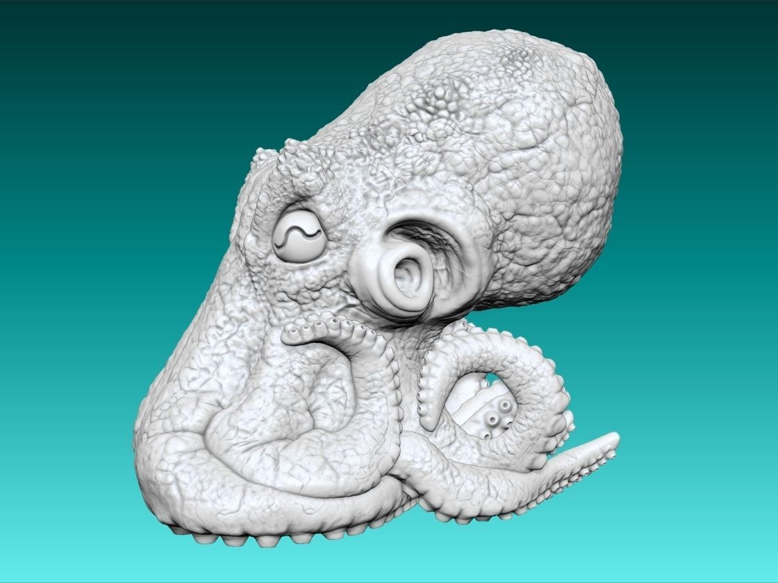 Octopus 3d Print glowing 3D print model_4