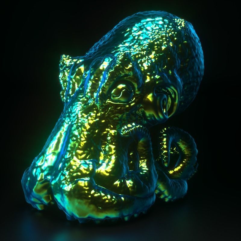 Octopus 3d Print glowing 3D print model_3