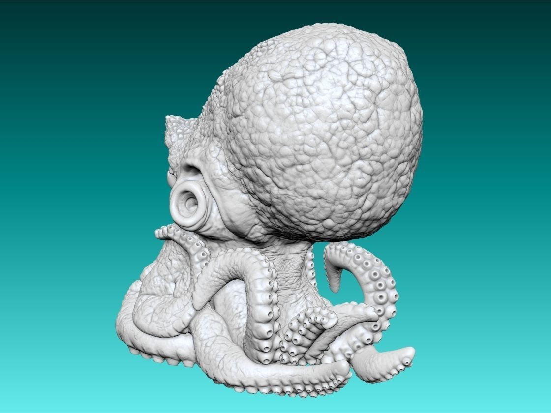Octopus 3d Print glowing 3D print model_5