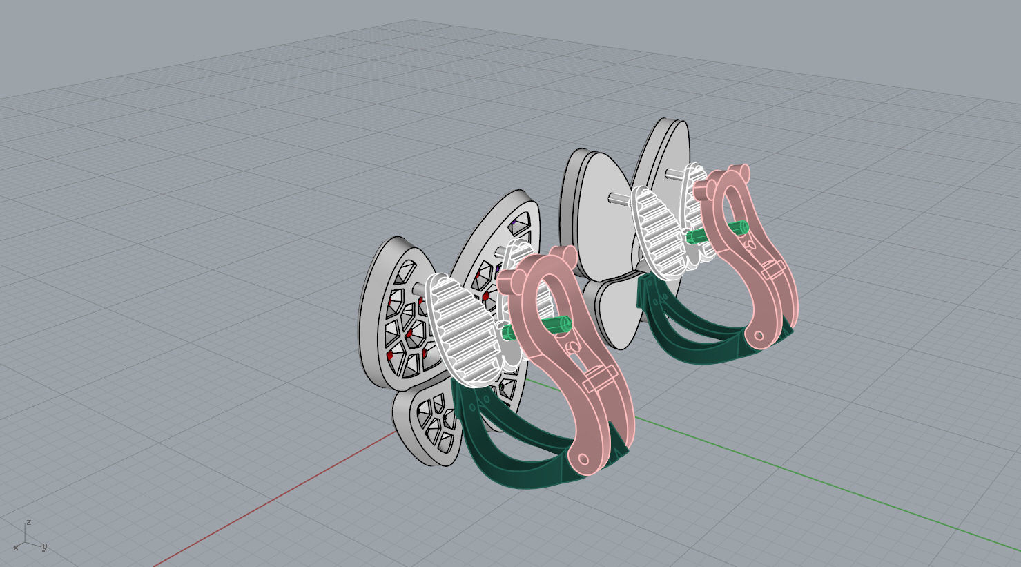  earring  butterfly N - 213 3D print model_14