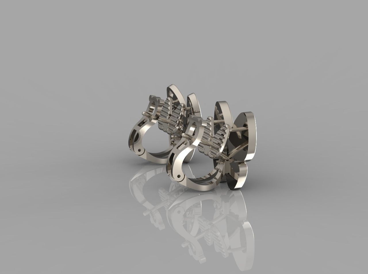  earring  butterfly N - 213 3D print model_5