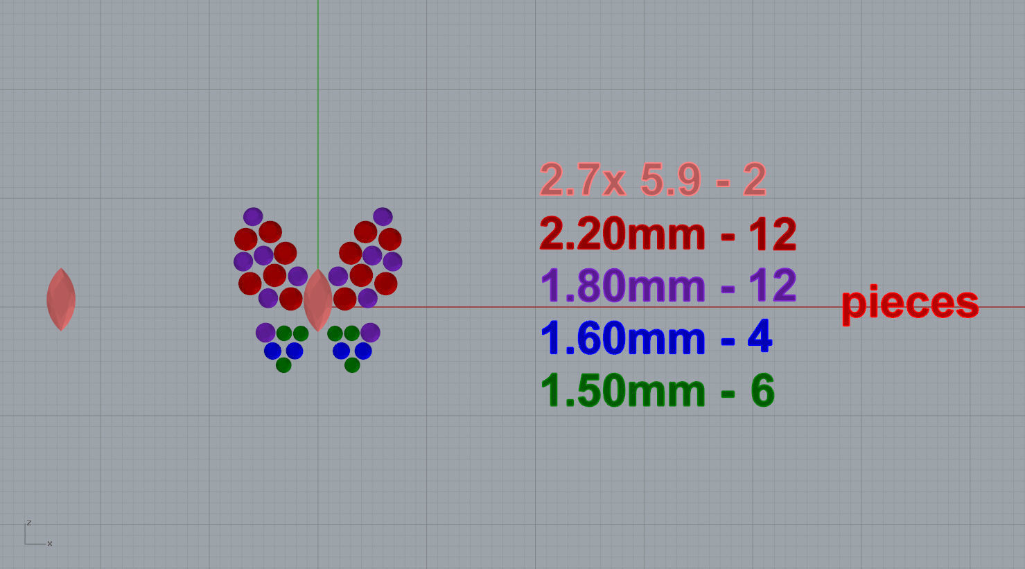  earring  butterfly N - 213 3D print model_17
