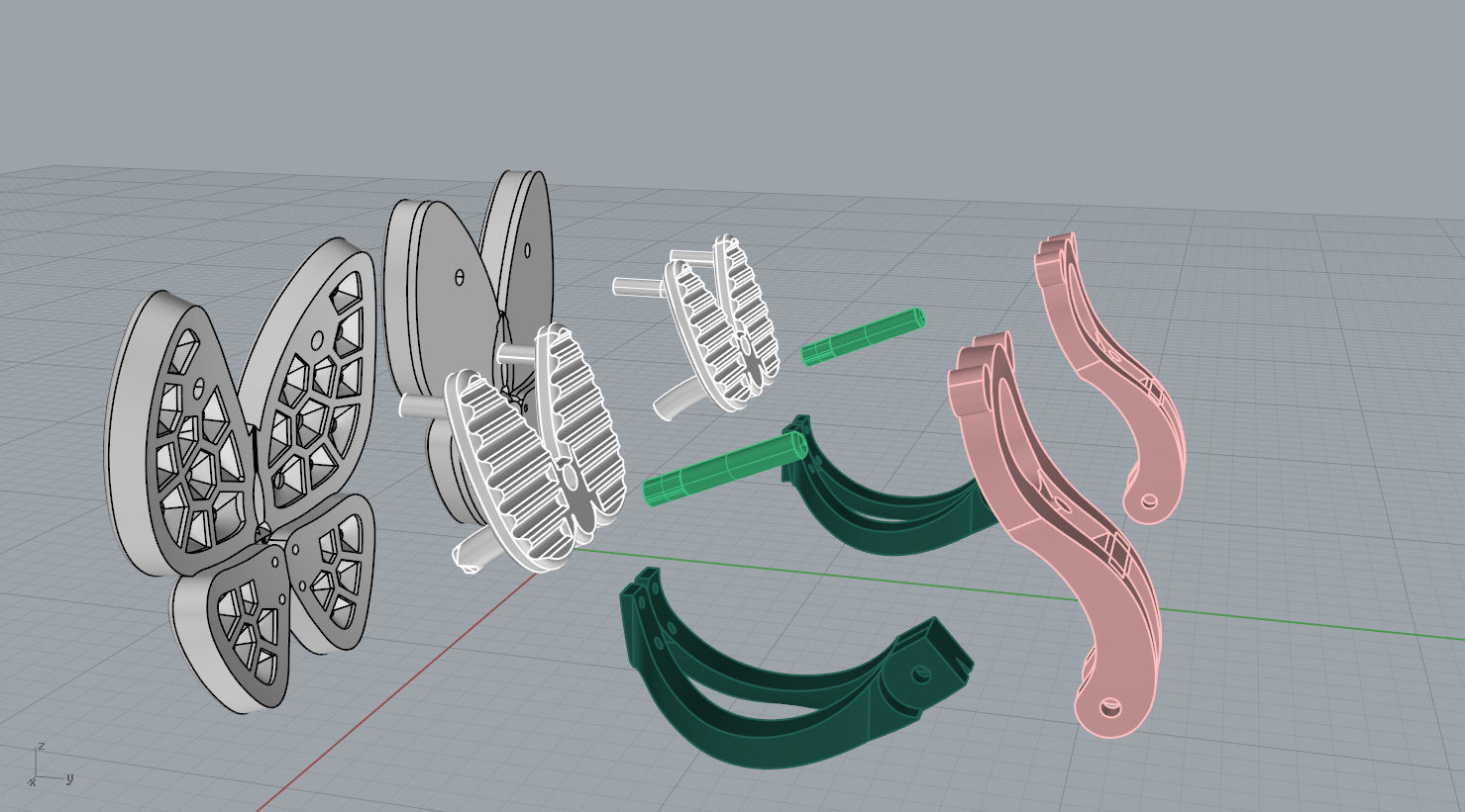  earring  butterfly N - 213 3D print model_15