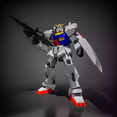 Gundam MKII Low-poly 3D model
