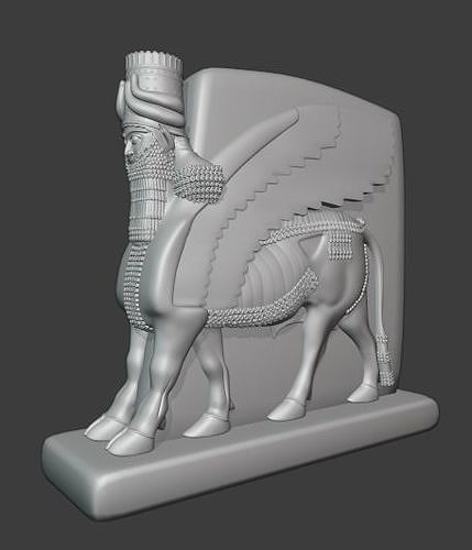 The  Assyrian winged bull  3D print model