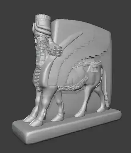 The  Assyrian winged bull  3D print model The  Assyrian winged bull  3D print model