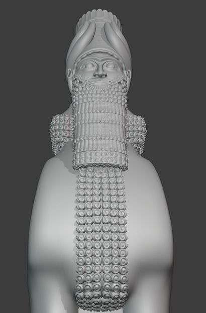 The  Assyrian winged bull  3D print model_6