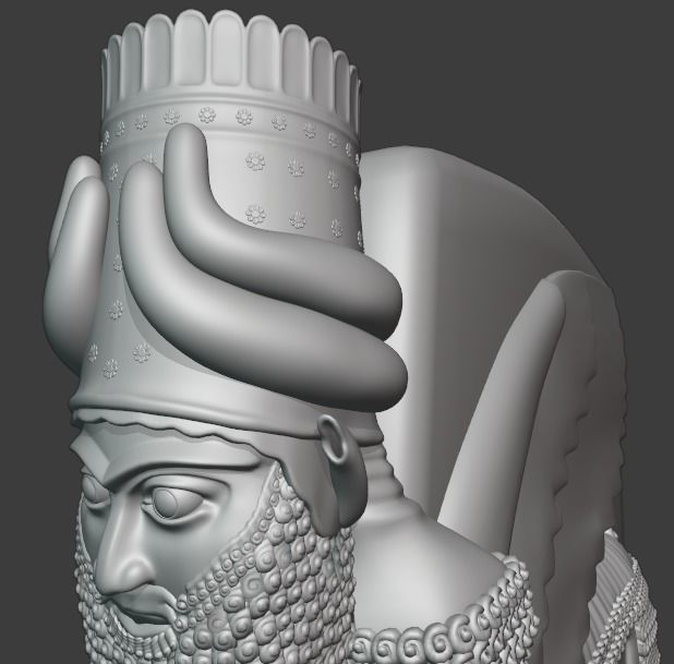 The  Assyrian winged bull  3D print model_3
