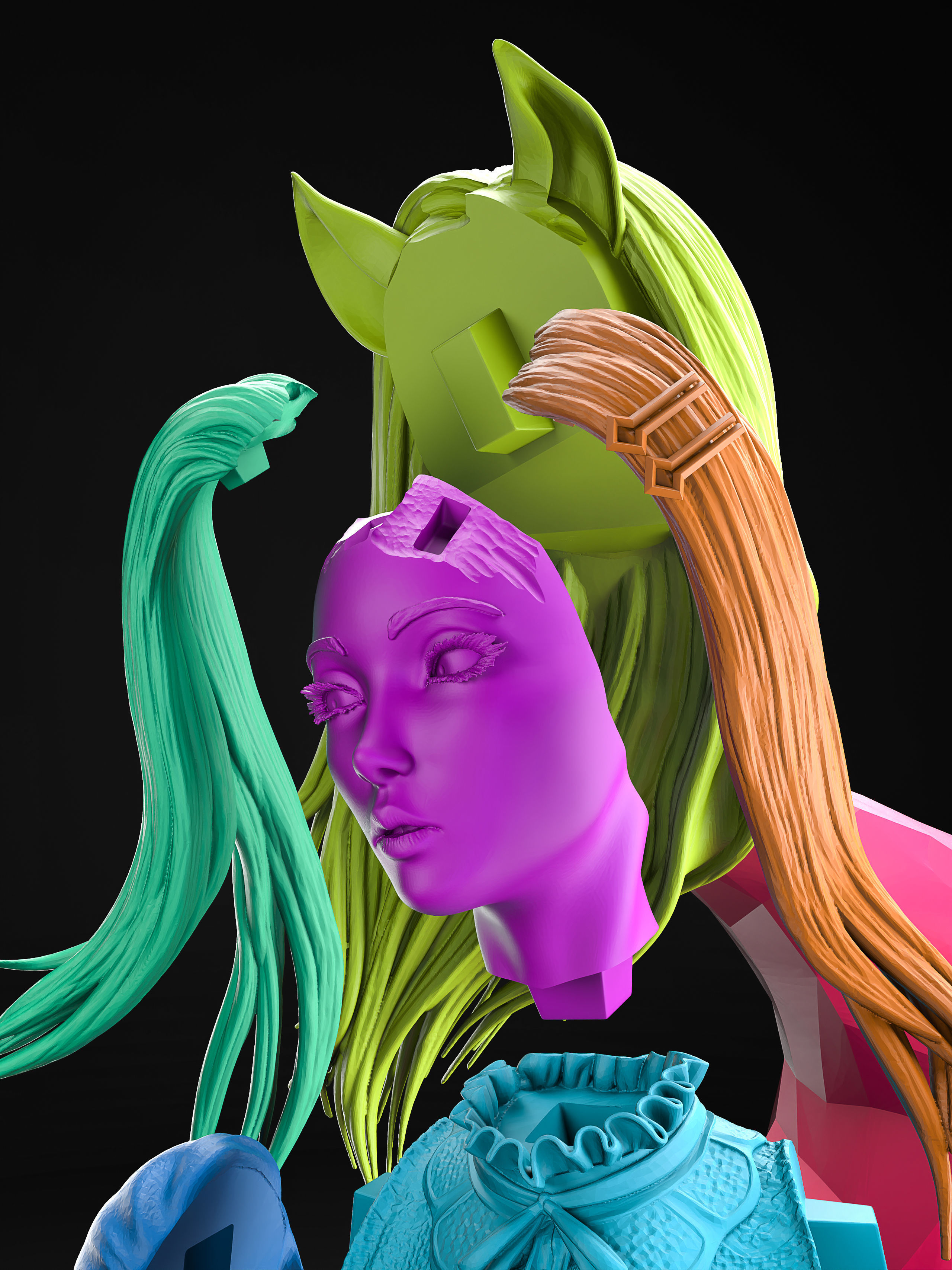 Ahri - The Baddest Fan Art 3D Print 3D print model_22