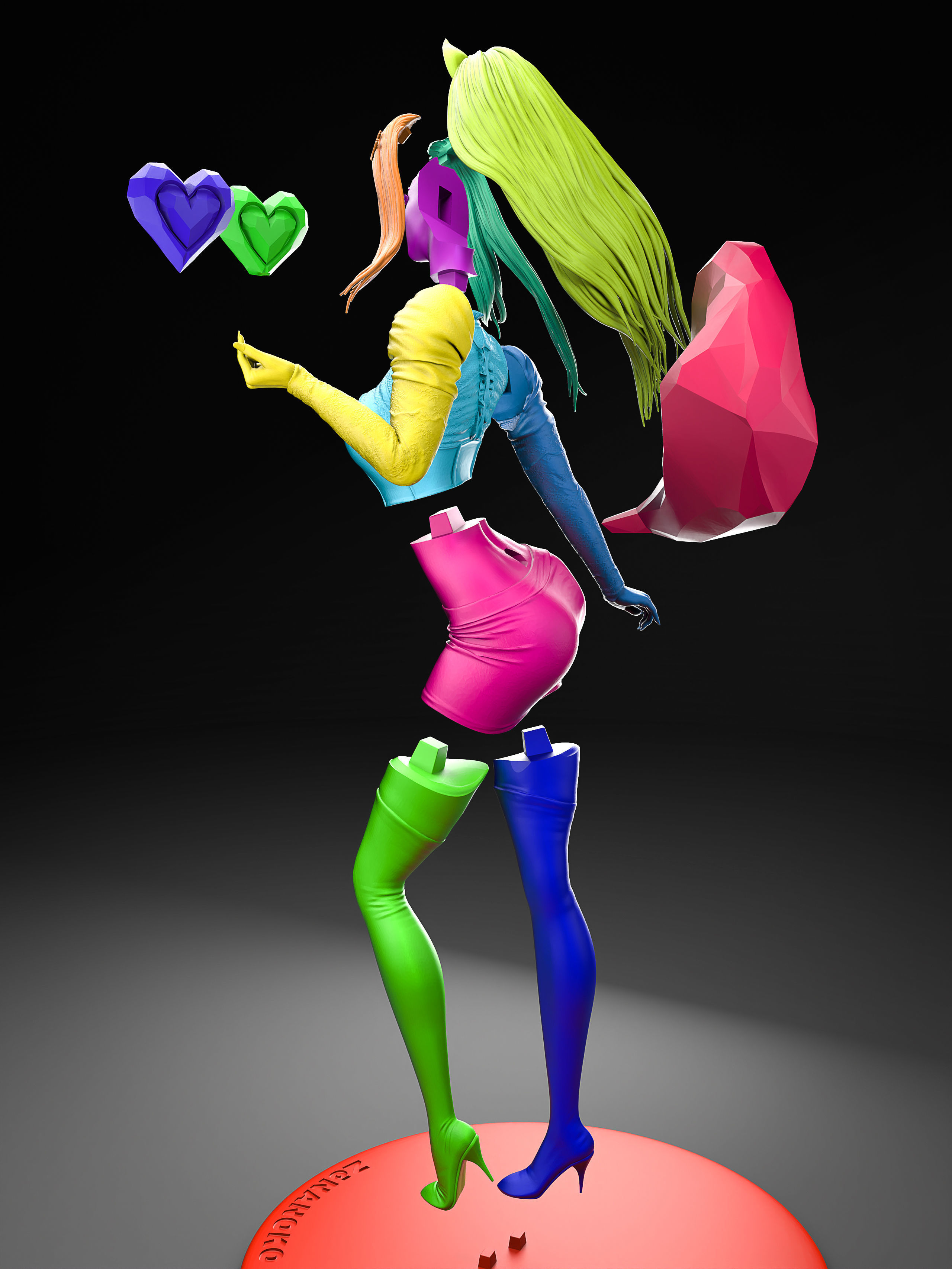 Ahri - The Baddest Fan Art 3D Print 3D print model_21