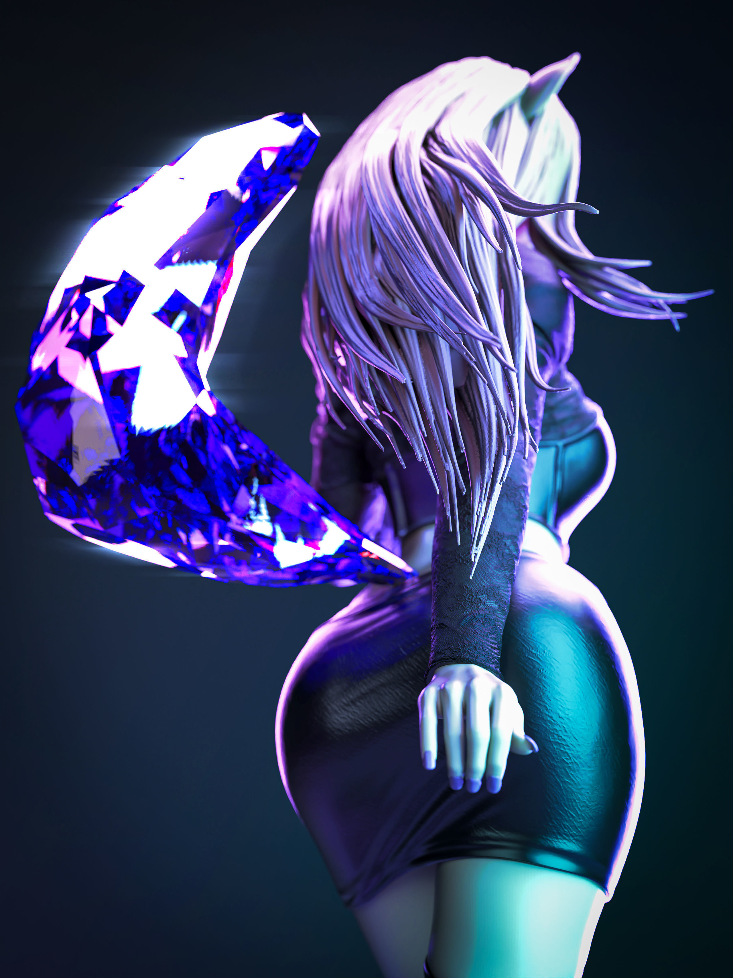 Ahri - The Baddest Fan Art 3D Print 3D print model_7