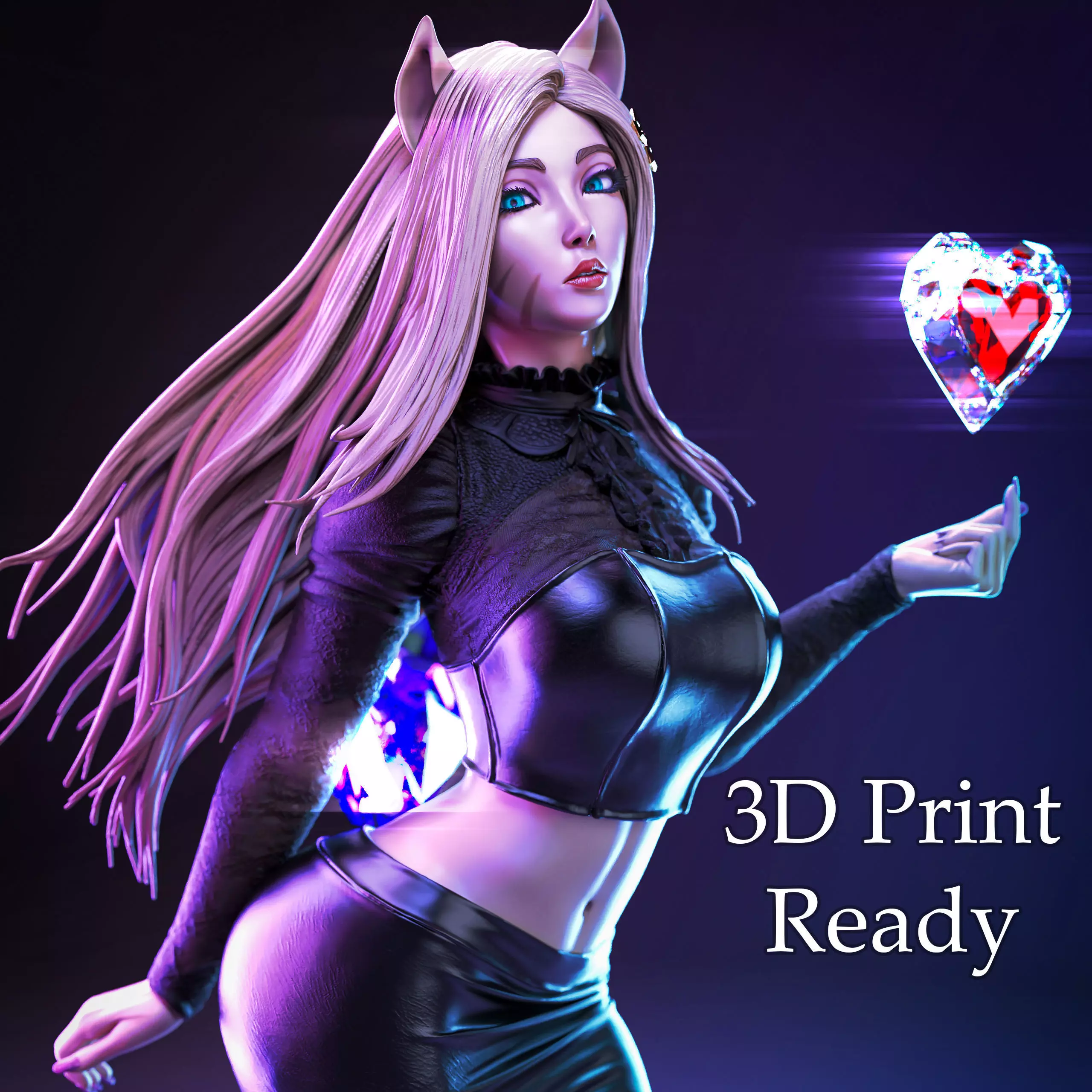 Ahri - The Baddest Fan Art 3D Print 3D print model_0