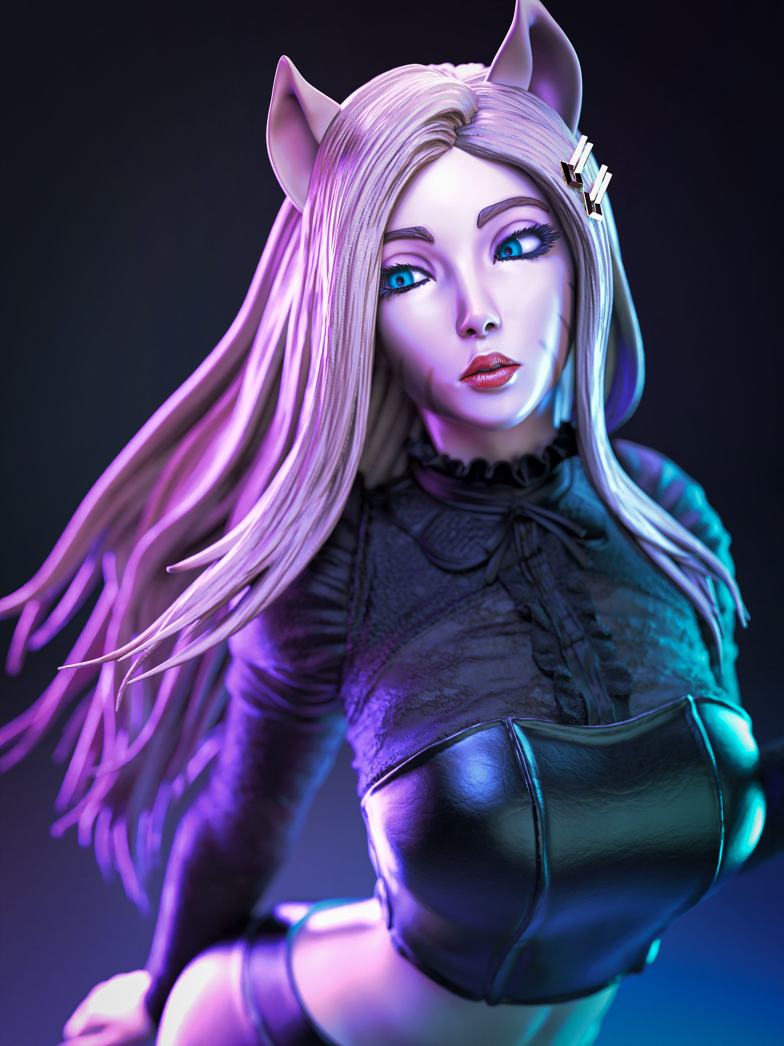 Ahri - The Baddest Fan Art 3D Print 3D print model_5
