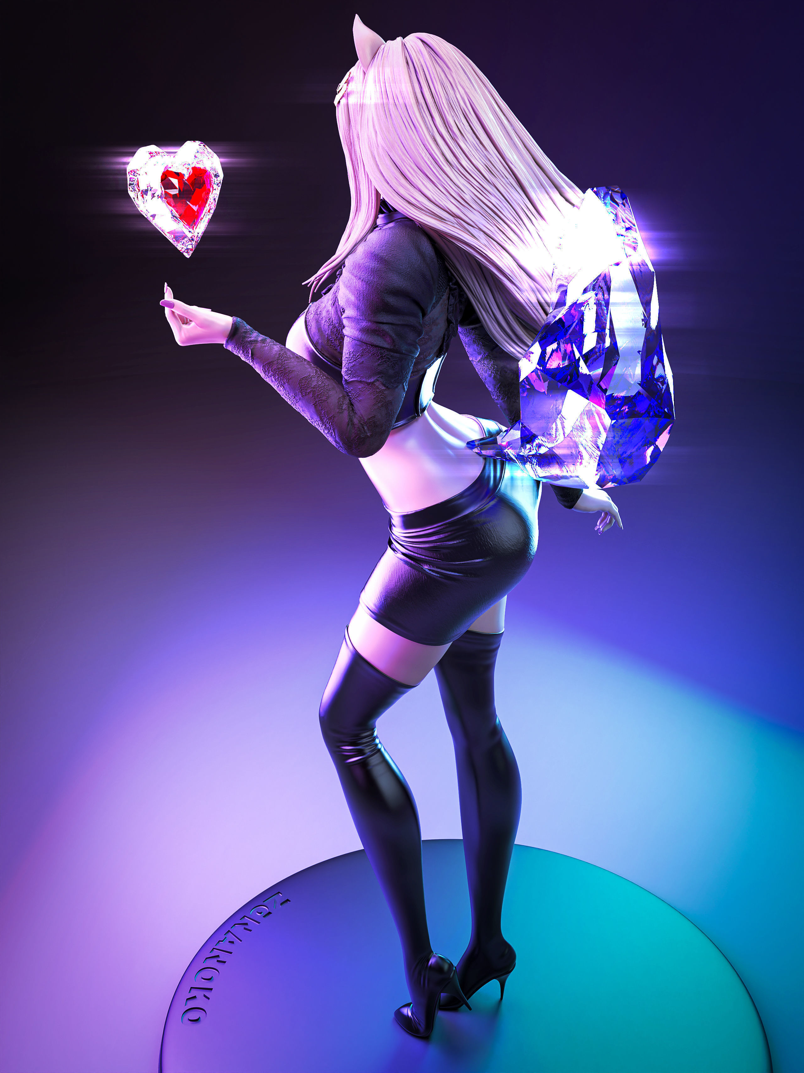 Ahri - The Baddest Fan Art 3D Print 3D print model_13