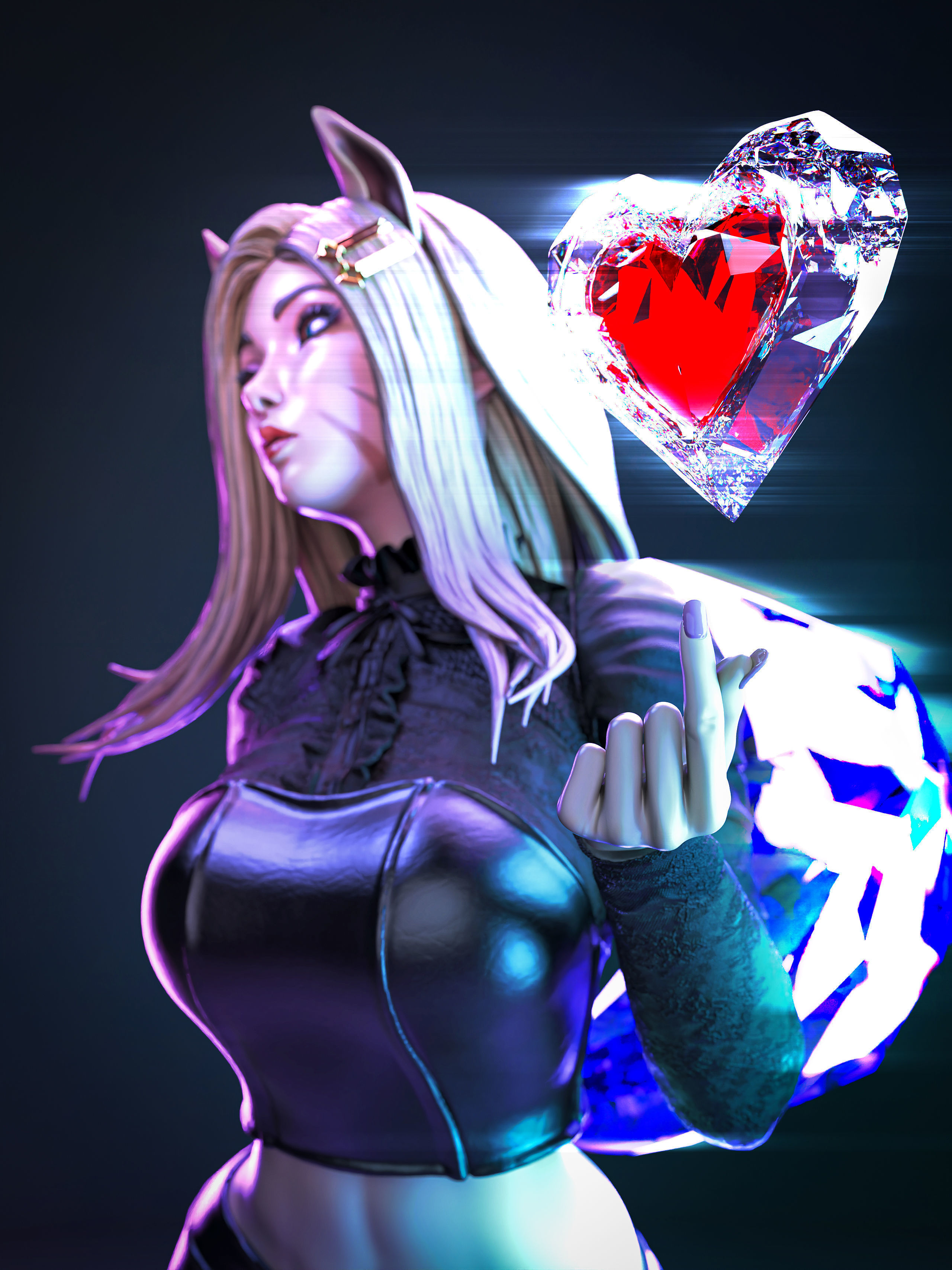 Ahri - The Baddest Fan Art 3D Print 3D print model_11