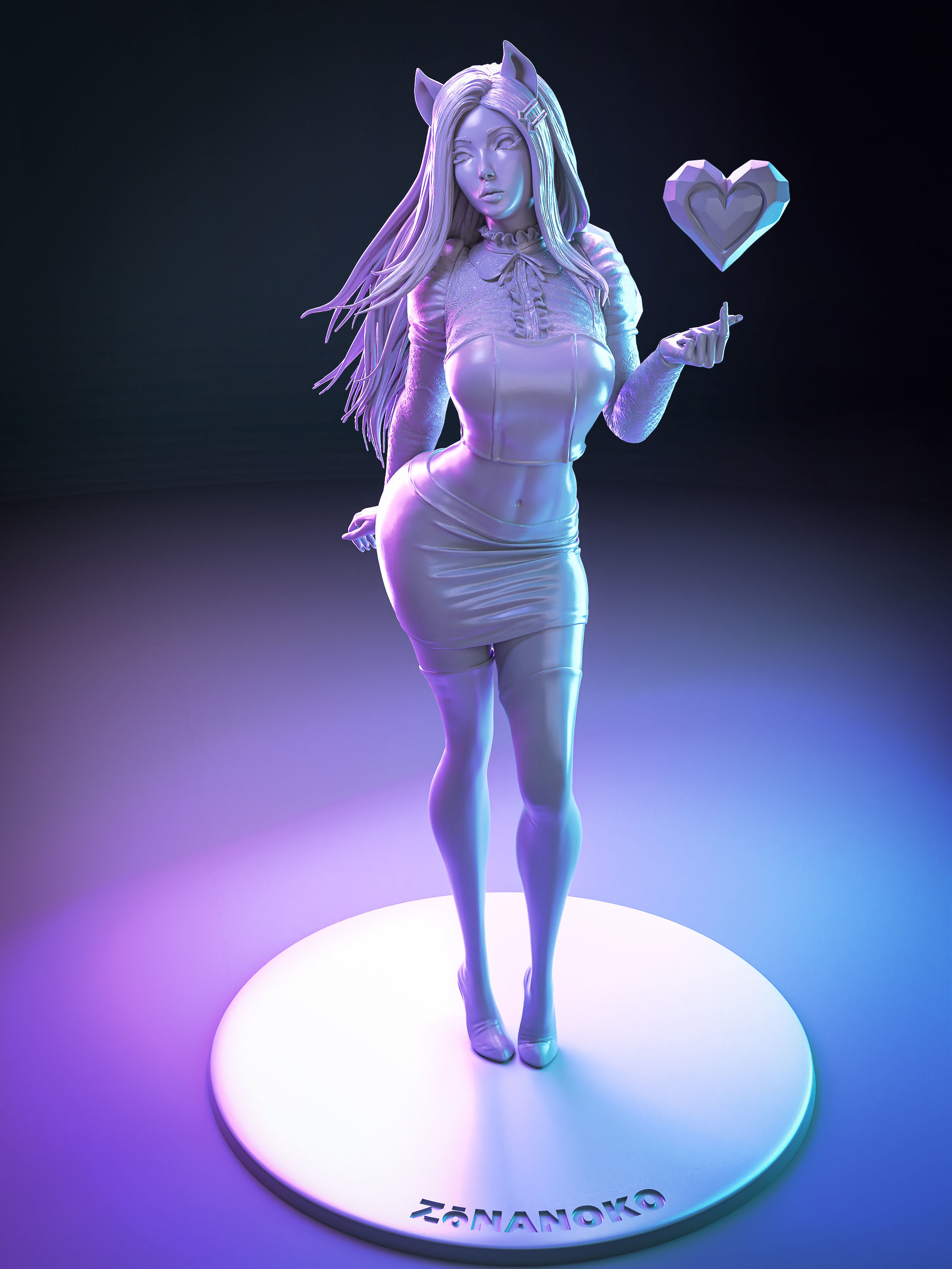 Ahri - The Baddest Fan Art 3D Print 3D print model_10