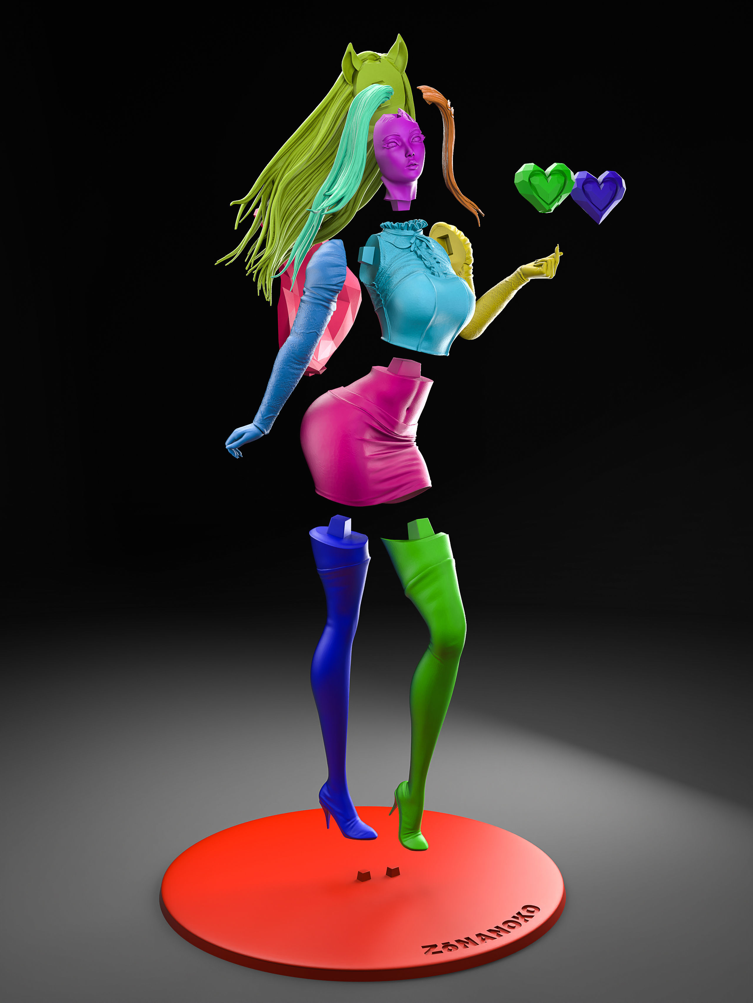 Ahri - The Baddest Fan Art 3D Print 3D print model_20