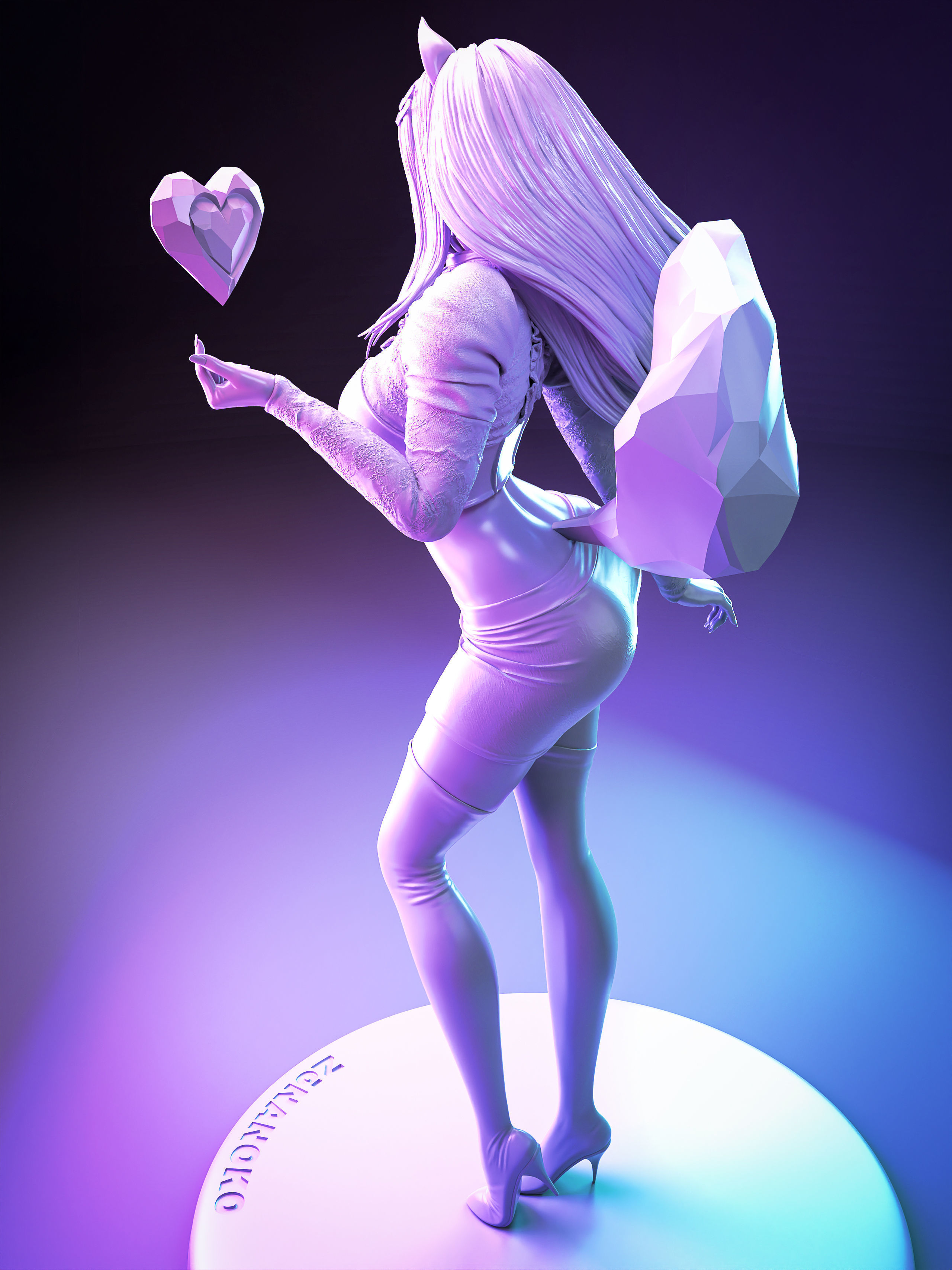 Ahri - The Baddest Fan Art 3D Print 3D print model_14