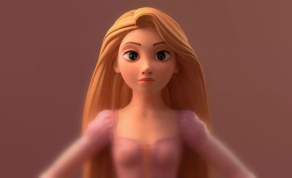 Cartoon Female - Rapunzel 3D model