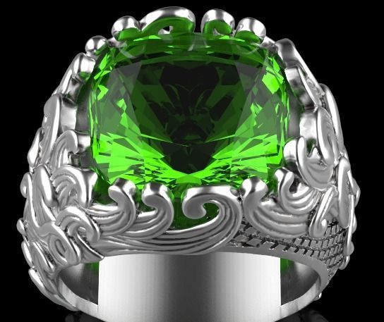 wave ring Silver Gold  Print 3D print model_4