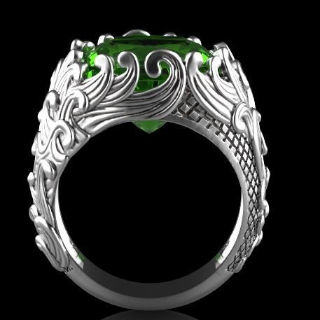 wave ring Silver Gold  Print 3D print model_3