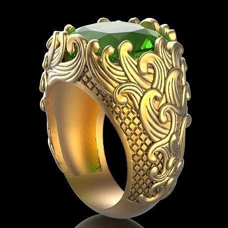 wave ring Silver Gold  Print 3D print model