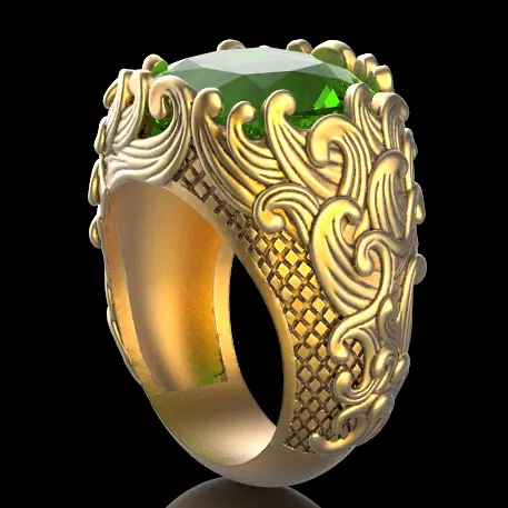 wave ring Silver Gold  Print 3D print model_0