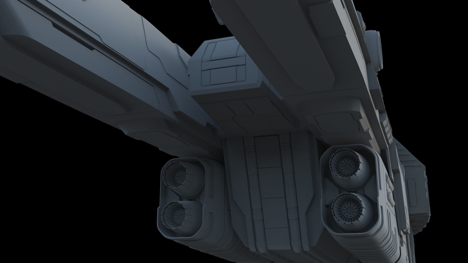 Sci Fi Spaceship - Patrol Cruiser 3D model_13
