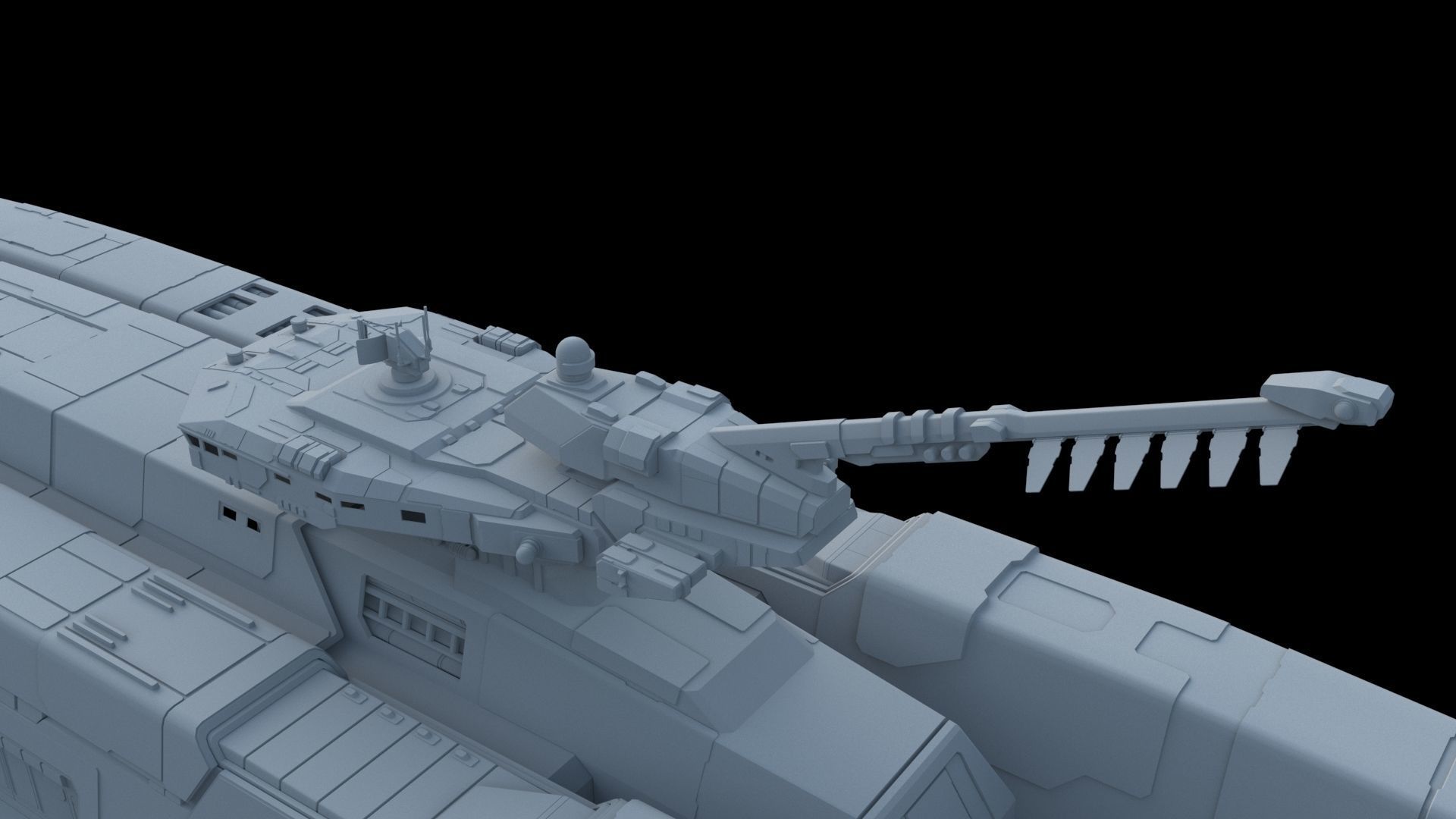 Sci Fi Spaceship - Patrol Cruiser 3D model_15