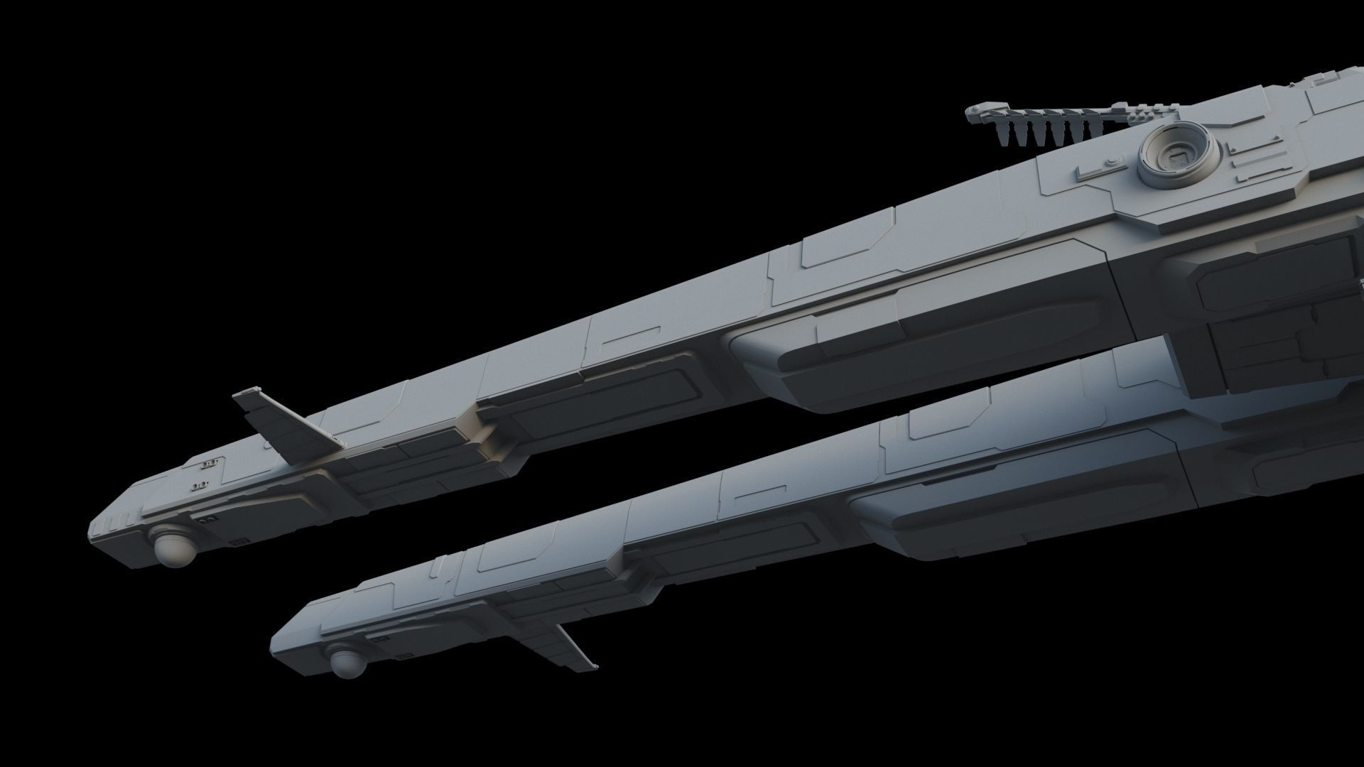 Sci Fi Spaceship - Patrol Cruiser 3D model_16