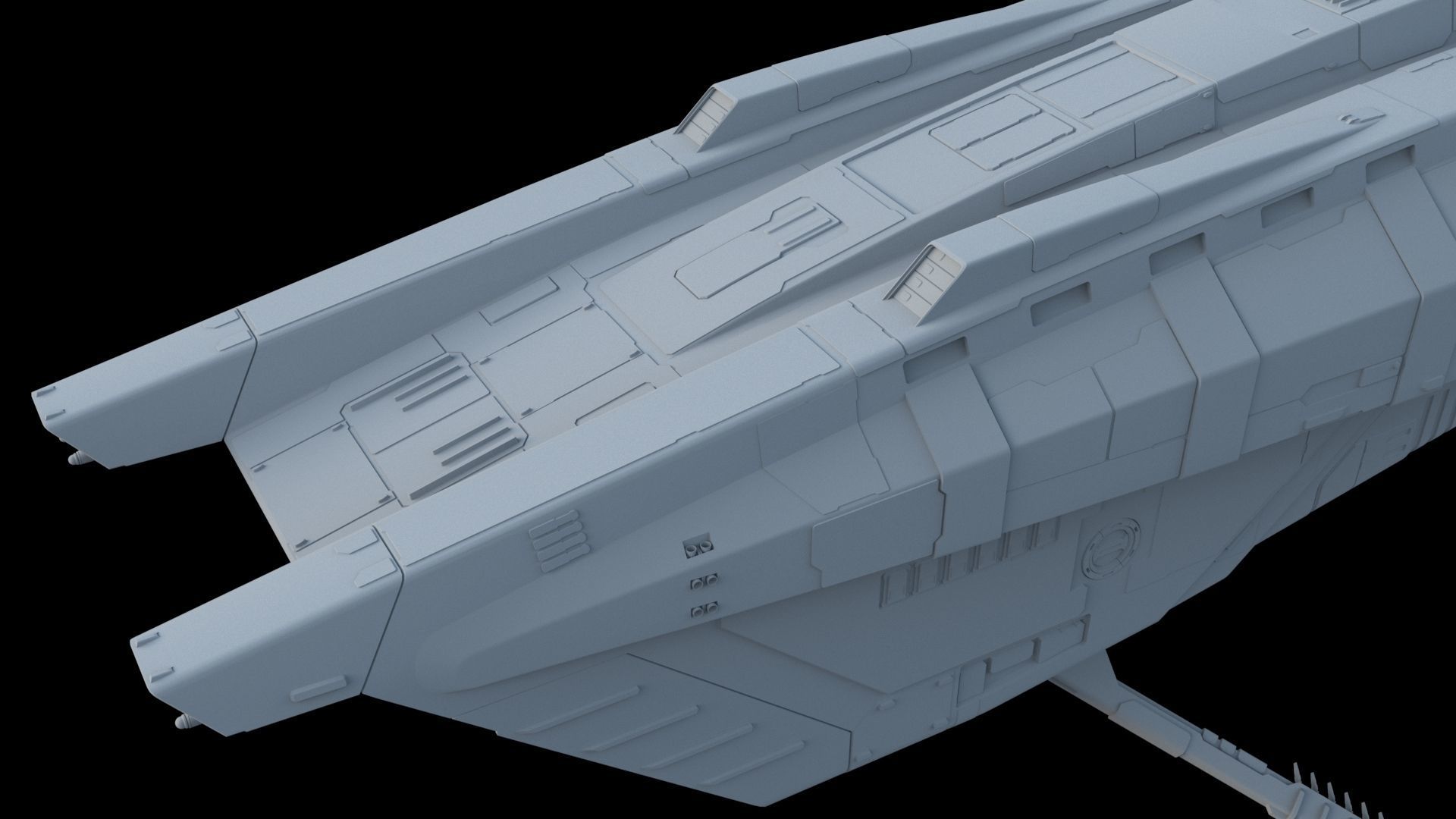 Sci Fi Spaceship - Patrol Cruiser 3D model_22