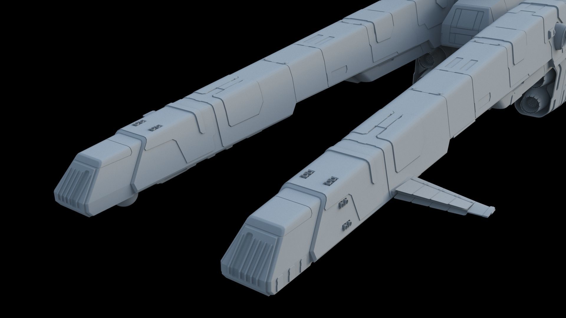 Sci Fi Spaceship - Patrol Cruiser 3D model_17