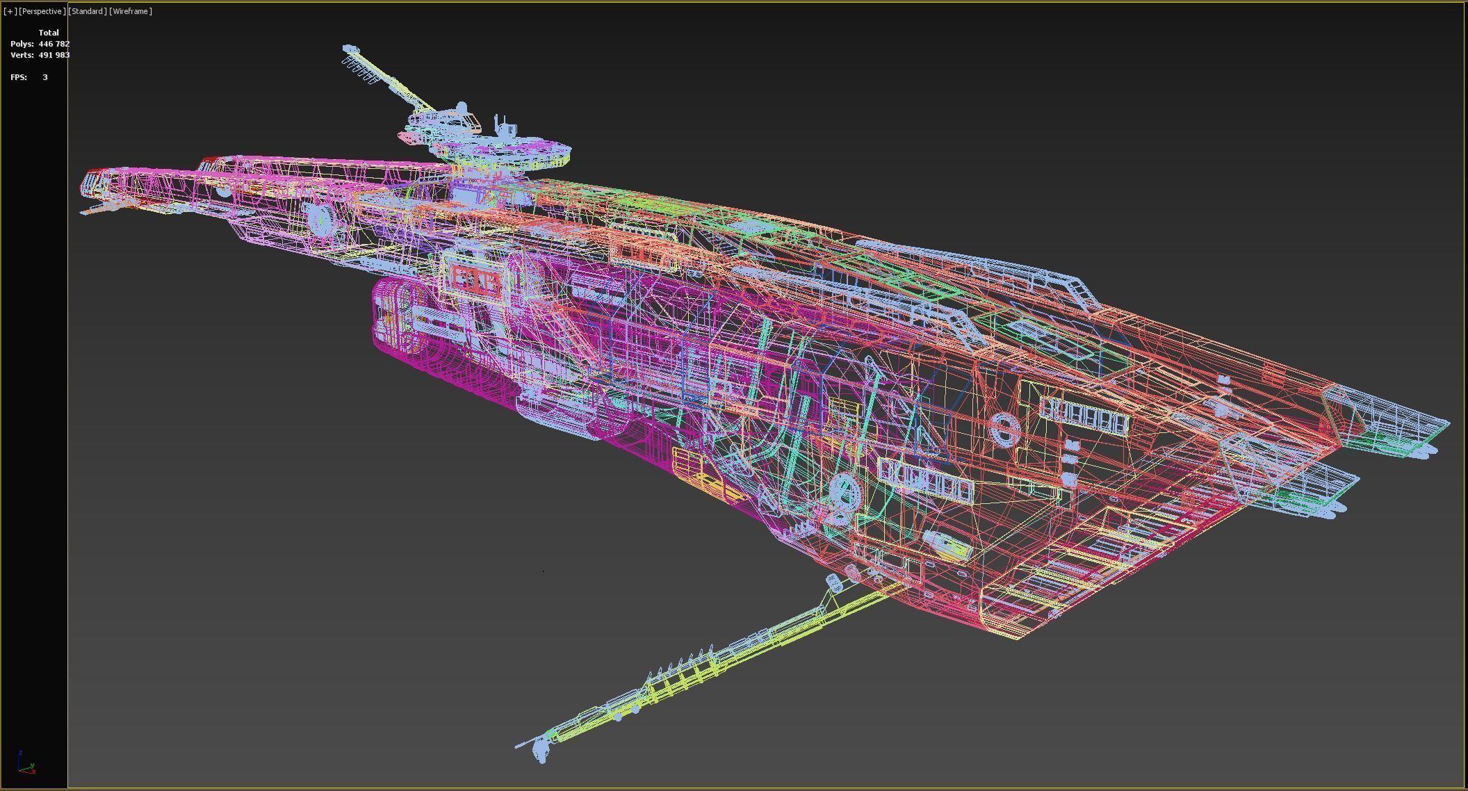 Sci Fi Spaceship - Patrol Cruiser 3D model_27