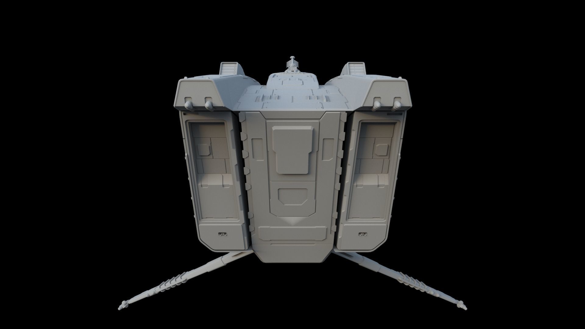 Sci Fi Spaceship - Patrol Cruiser 3D model_3