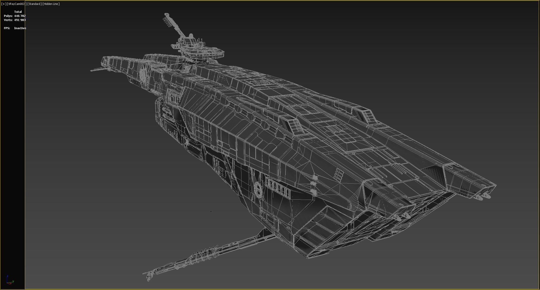 Sci Fi Spaceship - Patrol Cruiser 3D model_25