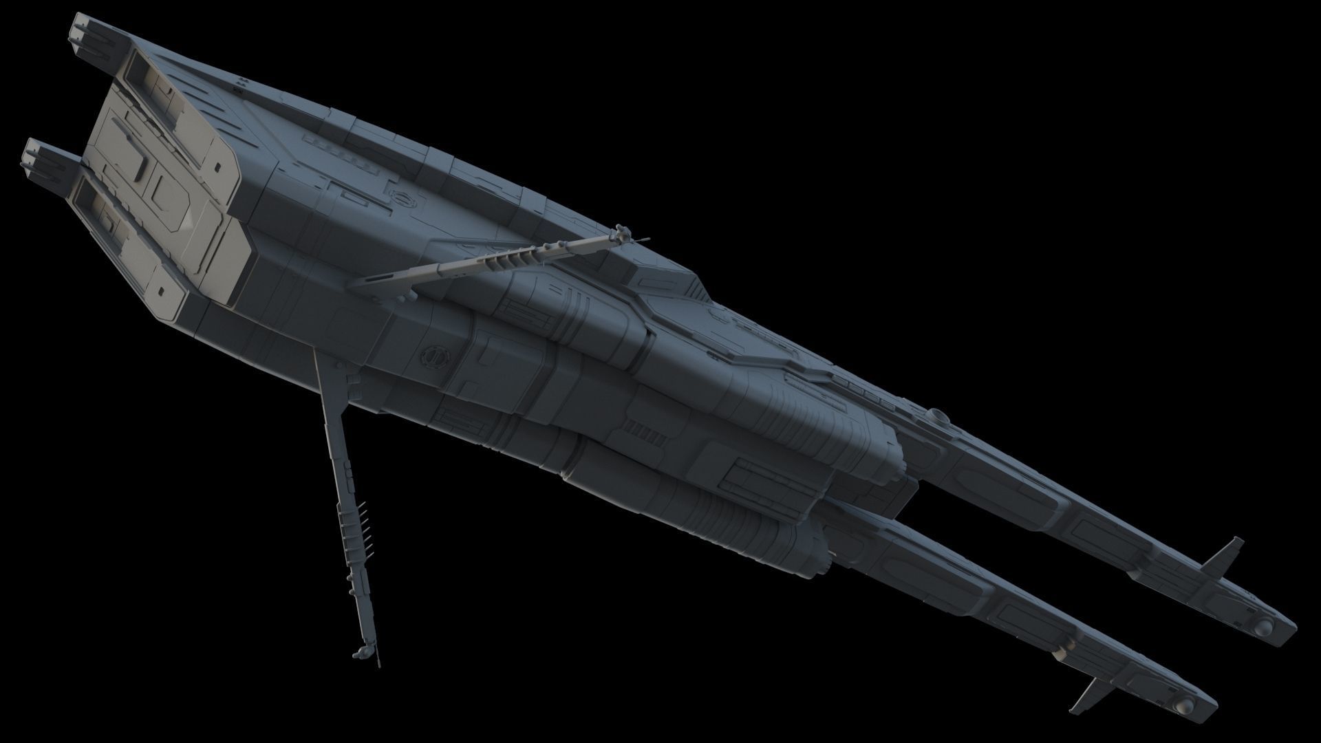 Sci Fi Spaceship - Patrol Cruiser 3D model_10