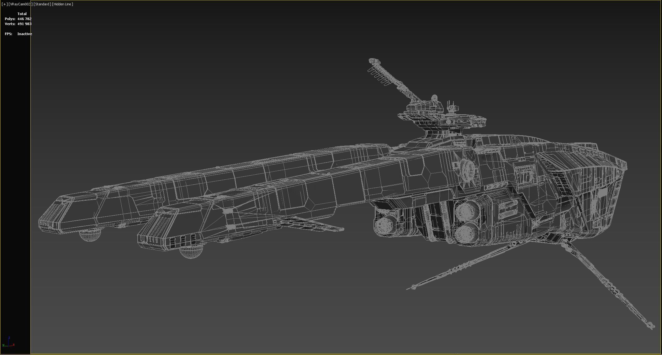 Sci Fi Spaceship - Patrol Cruiser 3D model_26