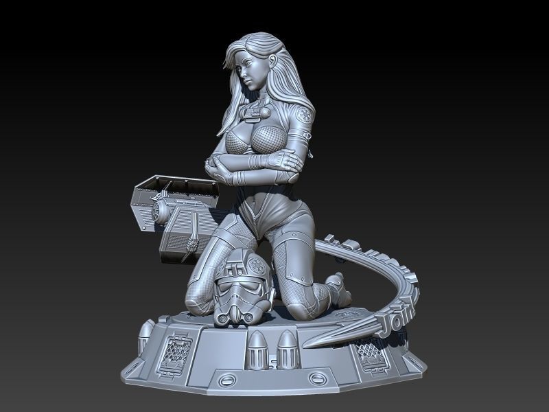 Star Wars Tie Bomber Pin Up Girl 3D print model_1