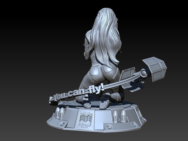 Star Wars Tie Bomber Pin Up Girl 3D print model_4